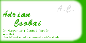 adrian csobai business card